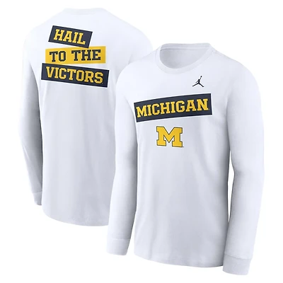 Jordan Brand Michigan Wolverines Two-Hit Classic Location Long Sleeve T-Shirt