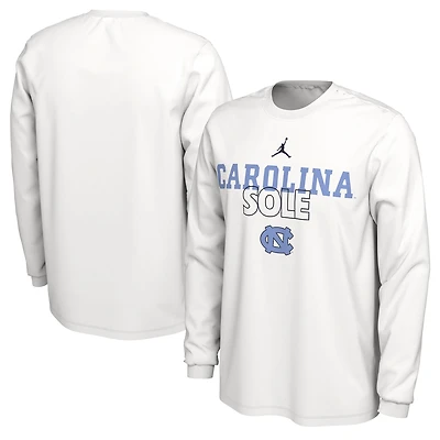 Jordan Brand North Carolina Tar Heels 2023 On Court Bench Long Sleeve T-Shirt