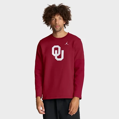Jordan Brand Oklahoma Sooners 2025 Sideline Coach Therma-FIT Long Sleeve T-Shirt