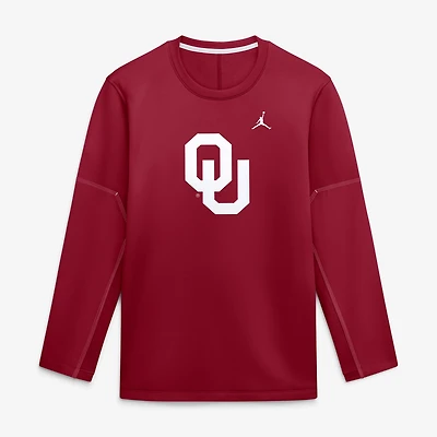 Jordan Brand Oklahoma Sooners 2026 Sideline Coaches Therma-FIT Long Sleeve Top