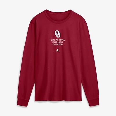 Jordan Brand Oklahoma Sooners 2026 Sideline Dri-FIT Long Sleeve T-Shirt