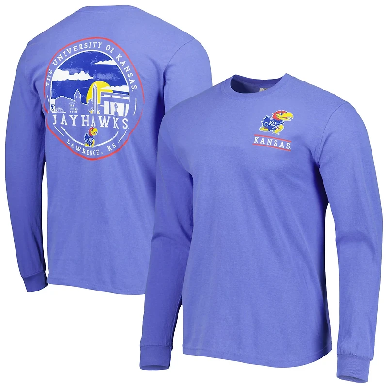 Kansas Jayhawks Circle Campus Scene Long Sleeve T-Shirt