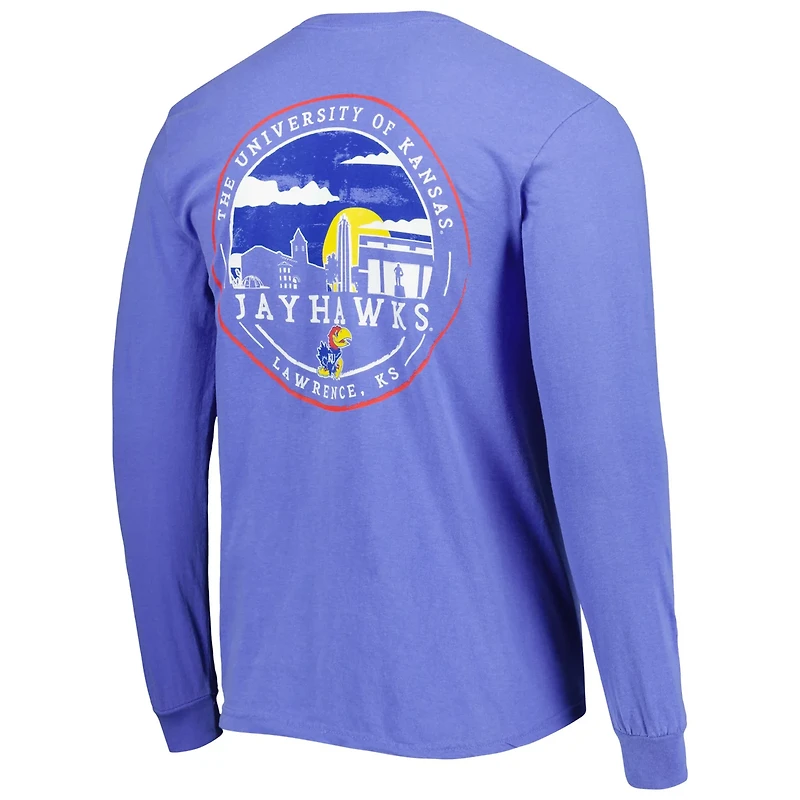 Kansas Jayhawks Circle Campus Scene Long Sleeve T-Shirt