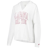 League Collegiate Wear Alabama Crimson Tide Slub Long Sleeve V-Neck Hoodie T-Shirt