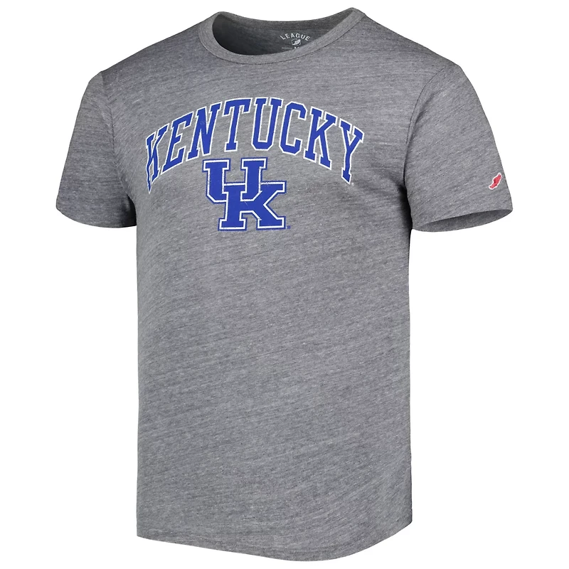League Collegiate Wear Heather Kentucky Wildcats 1965 Arch Victory Falls Tri-Blend T-Shirt