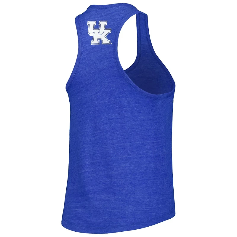 League Collegiate Wear Heather Kentucky Wildcats Two-Hit Intramural Tri-Blend Scoop Neck Racerback Tank Top