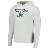 League Collegiate Wear Notre Dame Fighting Irish Team Stack Tumble Long Sleeve Hooded T-Shirt