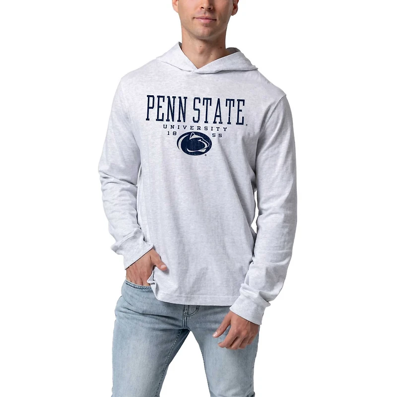 League Collegiate Wear Penn State Nittany Lions Team Stack Tumble Long Sleeve Hooded T-Shirt