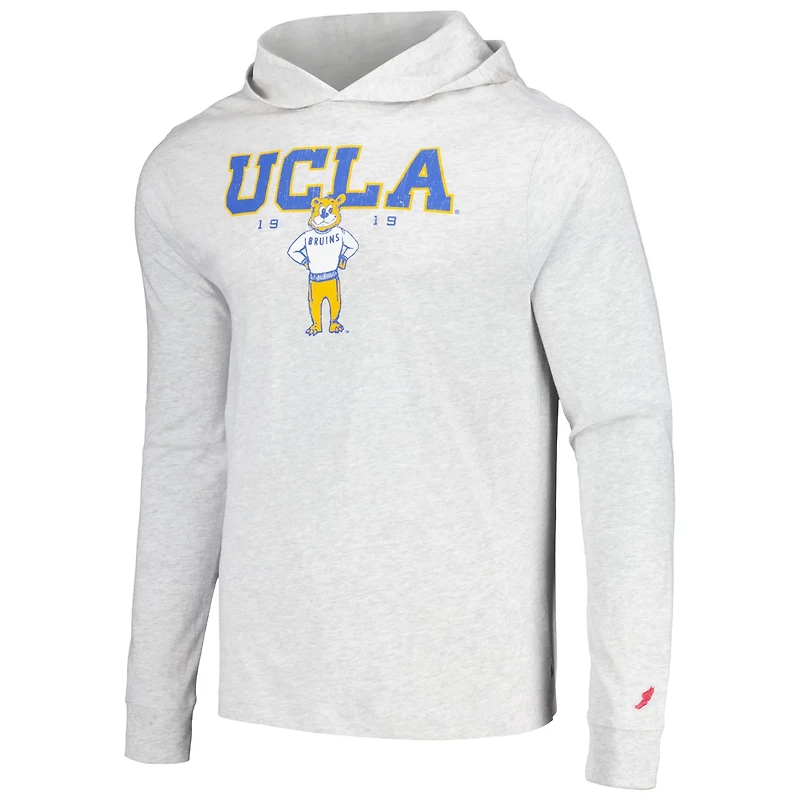 League Collegiate Wear UCLA Bruins Team Stack Tumble Long Sleeve Hooded T-Shirt