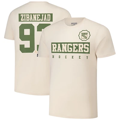 Levelwear Mika Zibanejad New York Rangers 2024 NHL Military Appreciation Richmond Delta Player Name Number T-Shirt