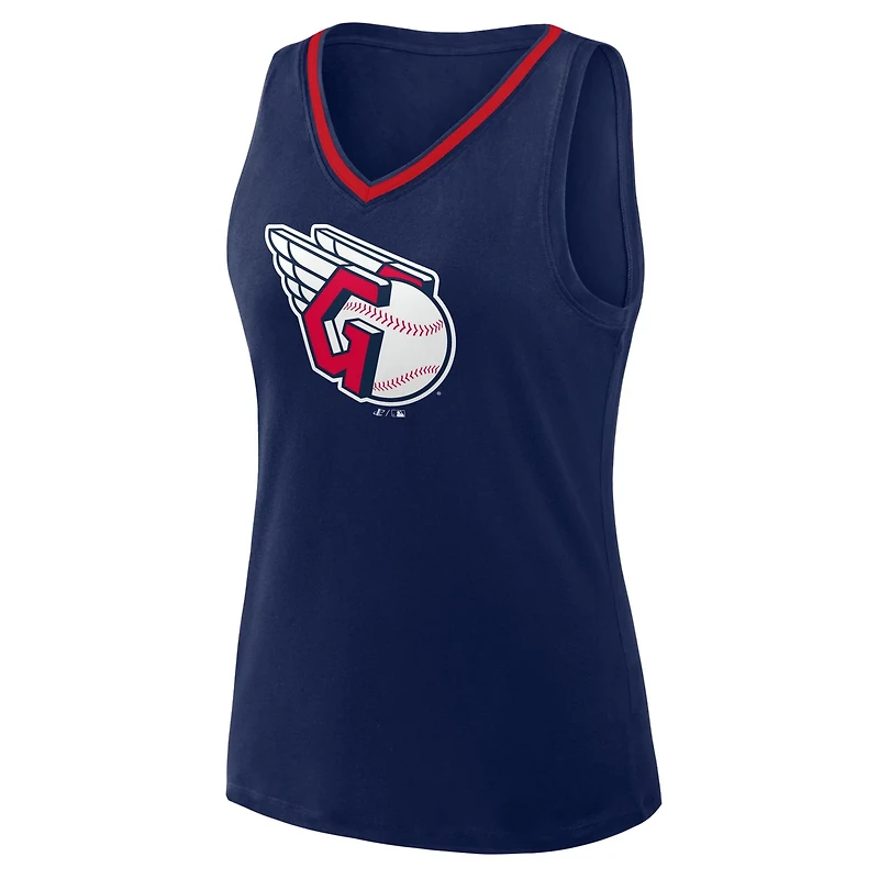 Logo Athletic Cleveland Guardians Stellar Win V-Neck Tank Top