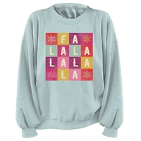 LOL FA LA LA SQUARE GRAPHIC FLEECE CREW