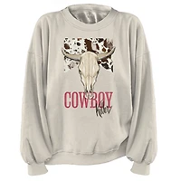 Lol Women's Cowboy Killer Graphic Long Sleeve Crew Fleece