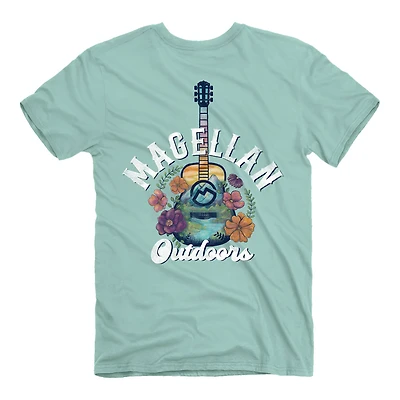 Magellan Outdoors Women's Vintage Guitar Sunset Short Sleeve T-shirt