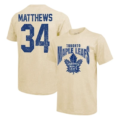 Majestic Threads Auston Matthews Toronto Maple Leafs Dynasty Name  Number Tri-Blend T-Shirt