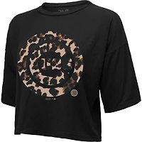 Majestic Threads Chicago Cubs Leopard Cropped T-Shirt