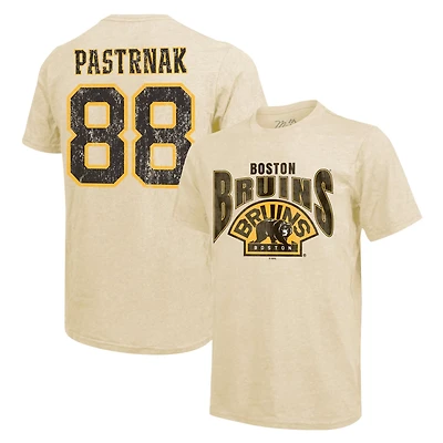 Majestic Threads David Pastrnak Boston Bruins Dynasty Name  Number Tri-Blend T-Shirt
