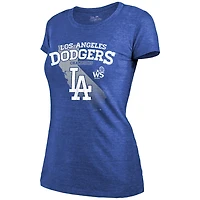 Majestic Threads Los Angeles Dodgers 2024 World Series Champions Tri-Blend Roster T-Shirt