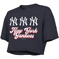 Majestic Threads New York Yankees Boxy Crop T-Shirt