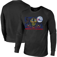 Majestic Threads Philadelphia 76ers City and State Tri-Blend Long Sleeve T-Shirt
