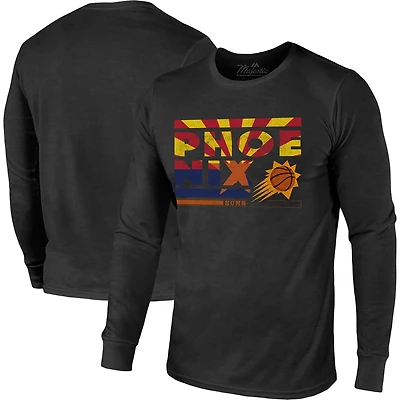 Majestic Threads Phoenix Suns City and State Tri-Blend Long Sleeve T-Shirt