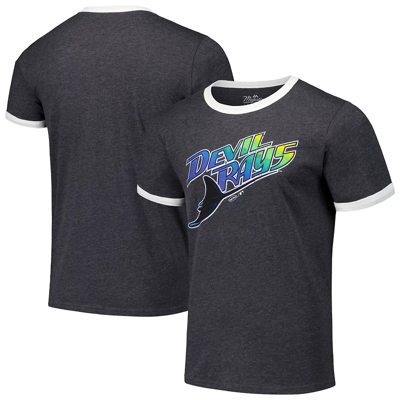 Majestic Threads Tampa Bay Rays Ringer Tri-Blend T-Shirt