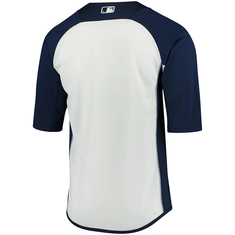 Majestic White San Diego Padres Authentic Collection On-Field 3 4-Sleeve Batting Practice Jersey