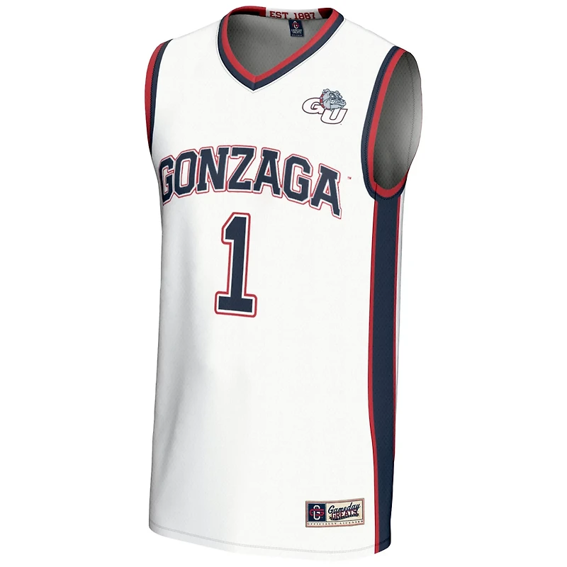 Male GameDay Greats 1 Gonzaga Bulldogs Lightweight Basketball Jersey
