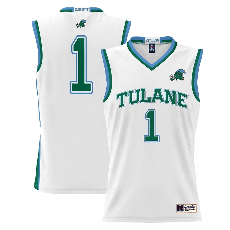 Male GameDay Greats 1 Tulane Green Wave Lightweight Basketball Jersey