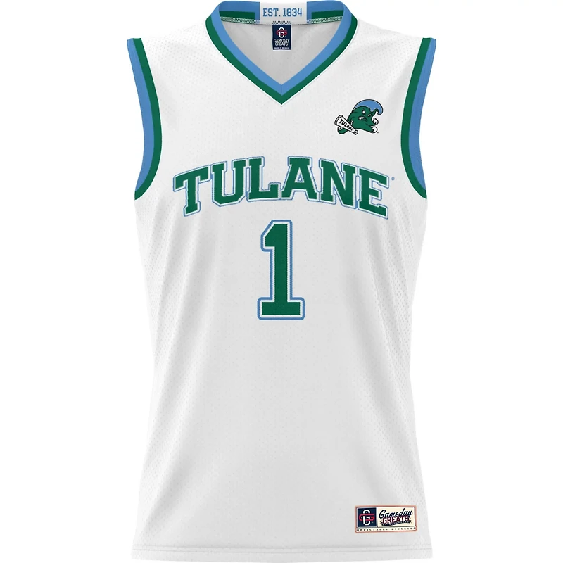 Male GameDay Greats 1 Tulane Green Wave Lightweight Basketball Jersey