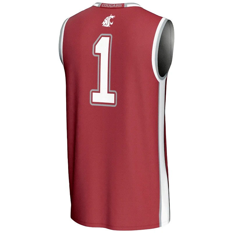 Male GameDay Greats 1 Washington State Cougars Lightweight Basketball Jersey