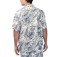 Margaritaville Atlanta Braves Monstera Print Party Button-Up Shirt