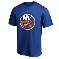 Mathew Barzal New York Islanders Team Authentic Stack Name  Number T-Shirt