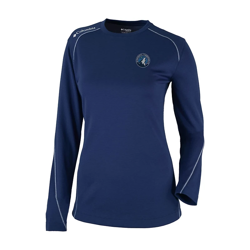 Men's Columbia Minnesota Timberwolves Omni-Wick Shotgun Long Sleeve Top