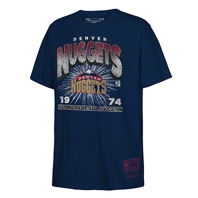 Men's Mitchell  Ness Denver Nuggets Hardwood Classics Vintage Hoopster T-Shirt
