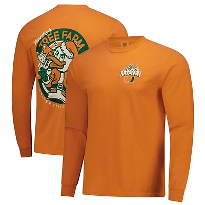 Miami Hurricanes Tree Farm Comfort Colors Long-Sleeve T-Shirt