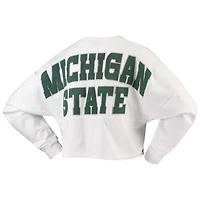Michigan State Spartans Laurels Crop Long Sleeve T-Shirt