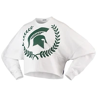 Michigan State Spartans Laurels Crop Long Sleeve T-Shirt