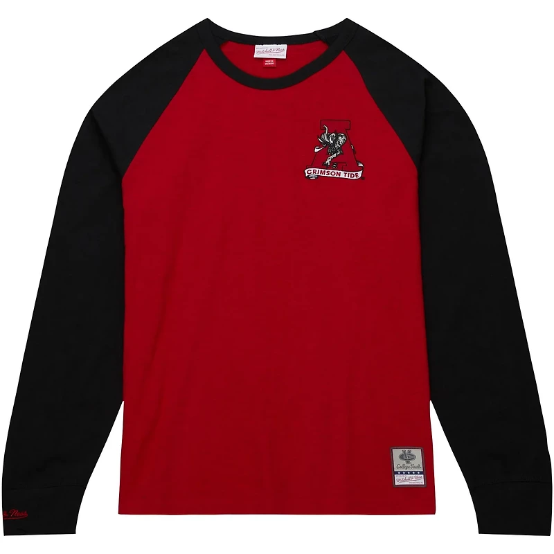 Mitchell  Ness Alabama Tide Legendary Slub Raglan Long Sleeve T-Shirt