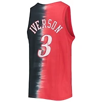 Mitchell  Ness Allen Iverson /Black Philadelphia 76ers Hardwood Classics Tie-Dye Name Number Tank Top