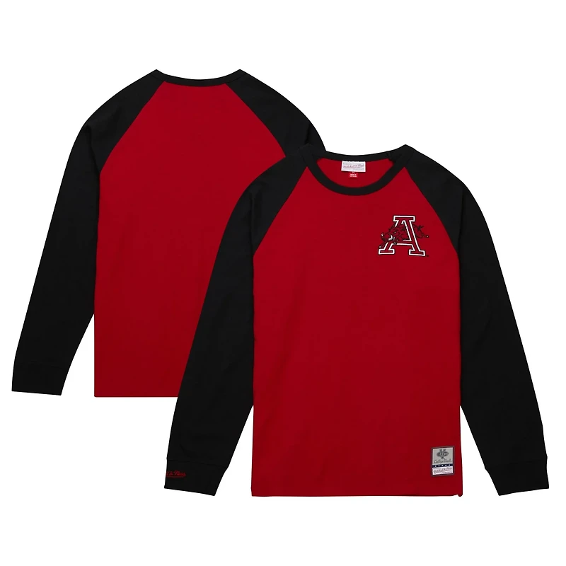 Mitchell  Ness Arkansas Razorbacks Legendary Slub Raglan Long Sleeve T-Shirt