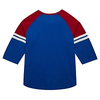 Mitchell  Ness Atlanta Braves Cooperstown Collection Legendary Raglan Slub Henley 3 4-Sleeve T-Shirt