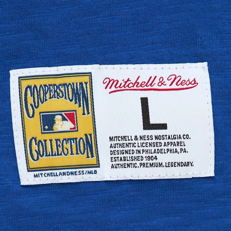 Mitchell  Ness Atlanta Braves Cooperstown Collection Legendary Raglan Slub Henley 3 4-Sleeve T-Shirt