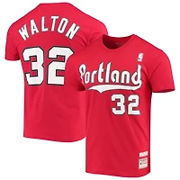 Mitchell  Ness Bill Walton Portland Trail Blazers Hardwood Classics Player Name  Number T-Shirt