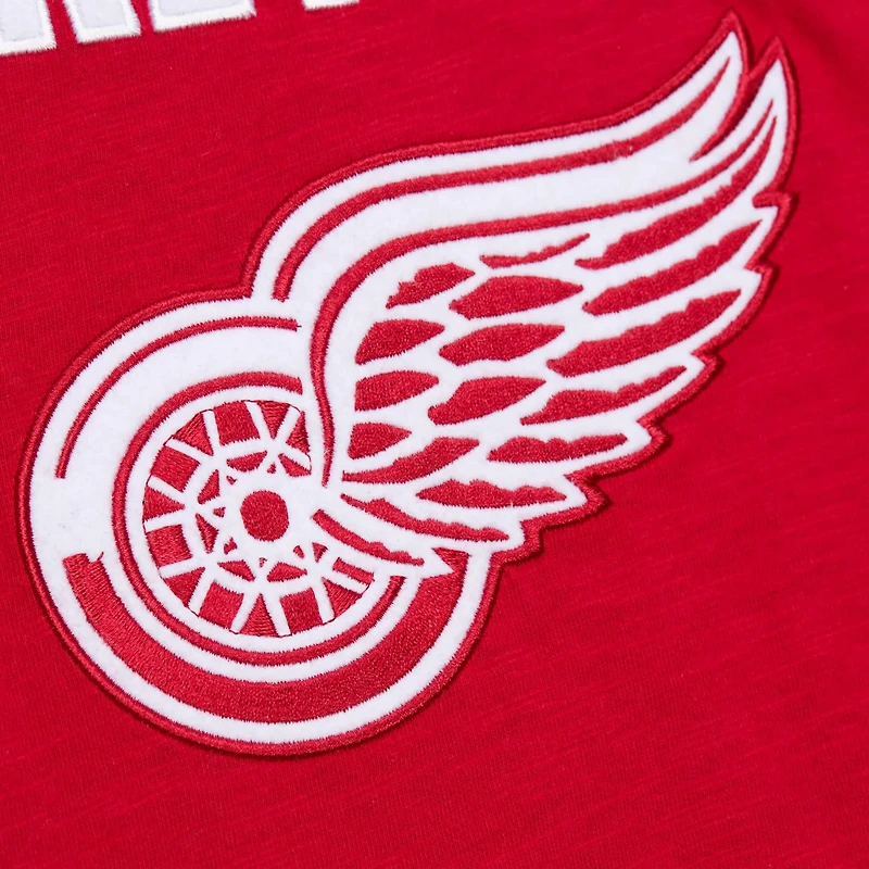 Mitchell  Ness Black Detroit Wings Legendary Slub Raglan Long Sleeve T-Shirt