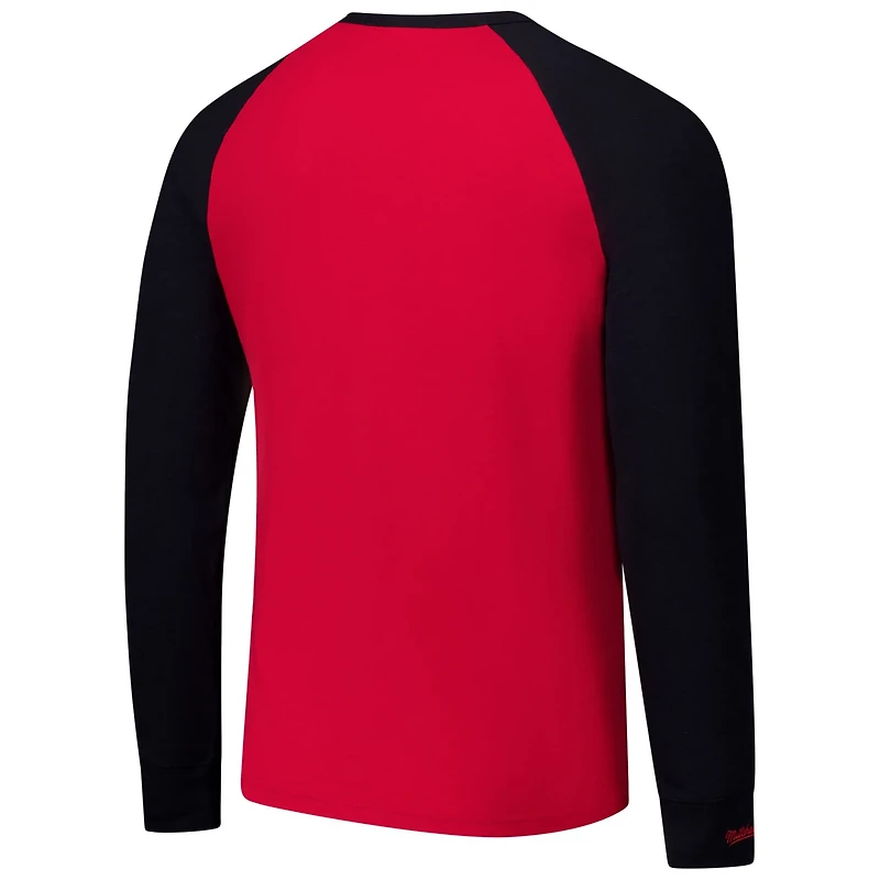 Mitchell  Ness Black Detroit Wings Legendary Slub Raglan Long Sleeve T-Shirt