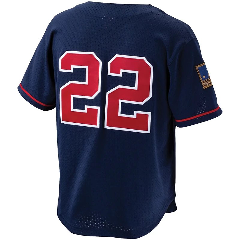 Mitchell  Ness Bo Jackson California Angels Cooperstown Collection Mesh Batting Practice Button-Up Jersey