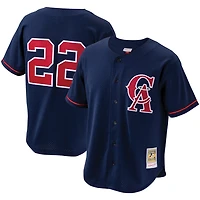 Mitchell  Ness Bo Jackson California Angels Cooperstown Collection Mesh Batting Practice Button-Up Jersey