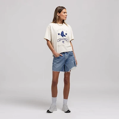Mitchell  Ness Boston Red Sox Cooperstown Yacht Rock Boxy Cropped T-Shirt