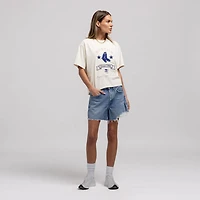 Mitchell  Ness Boston Red Sox Cooperstown Yacht Rock Boxy Cropped T-Shirt